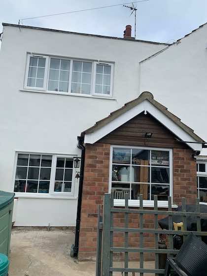 outside house painting after